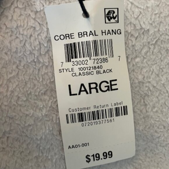 NWT Macy's Alfani Black Bralette Bra Size Large 34D 36C Minimalist NEW $20 - Picture 2 of 4